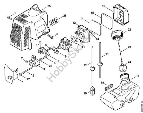 Filtro aria, serbatoio carburante FC 72 FC 72 brand Stihl